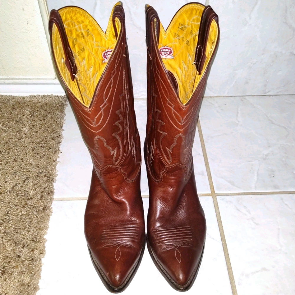 Pair of Nocona narrow toe boots